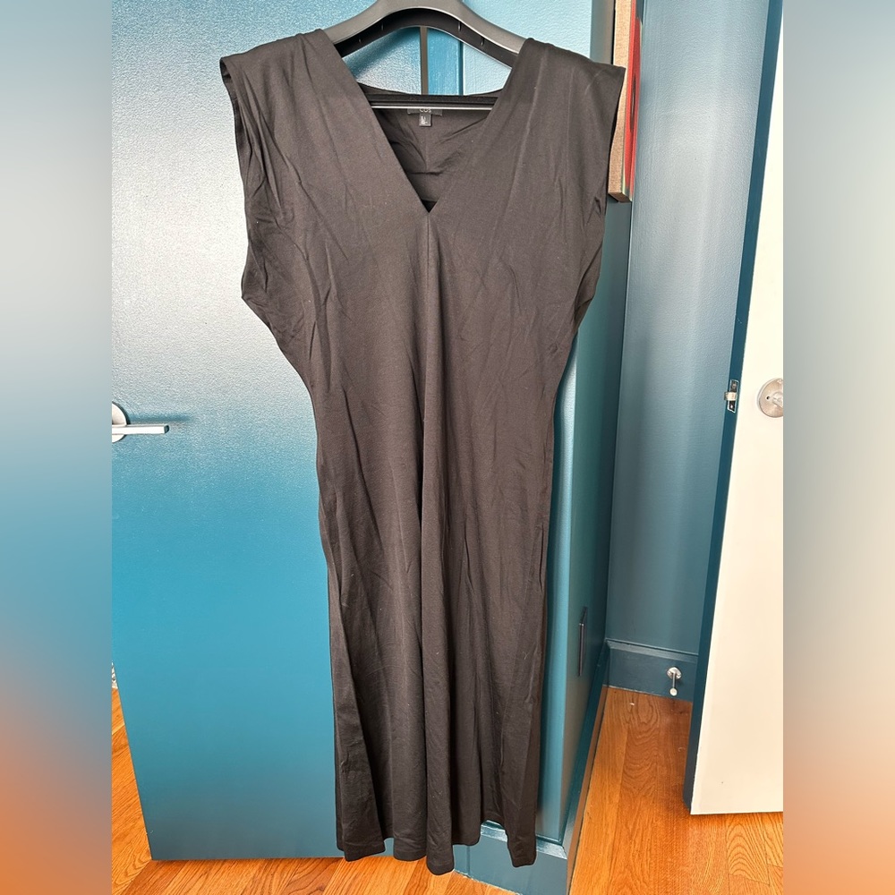 Cos Black V Neck Dress